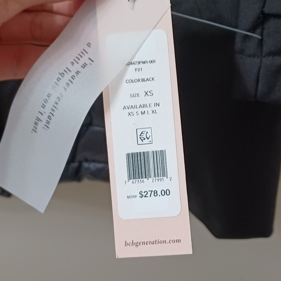 BCBGeneration Water-Resistant Hooded Softshell Long Puffer Jacket size XS - Picture 12 of 16